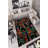 Rectangle Ahni Floral Machine Braided Polyester Area Rug in Red/Black/Green-2058864736