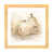 Toile avec cadre en bois beige