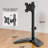 Single Monitor Stands Fits 13-32 Inch/17.6 Lbs Screen, Free-Standing Computer Monitor Mount, Monitor Desk Stand With Adjustable Height/Tilt/Swivel/Rotation, VESA Monitor Stand 75X75 100X100