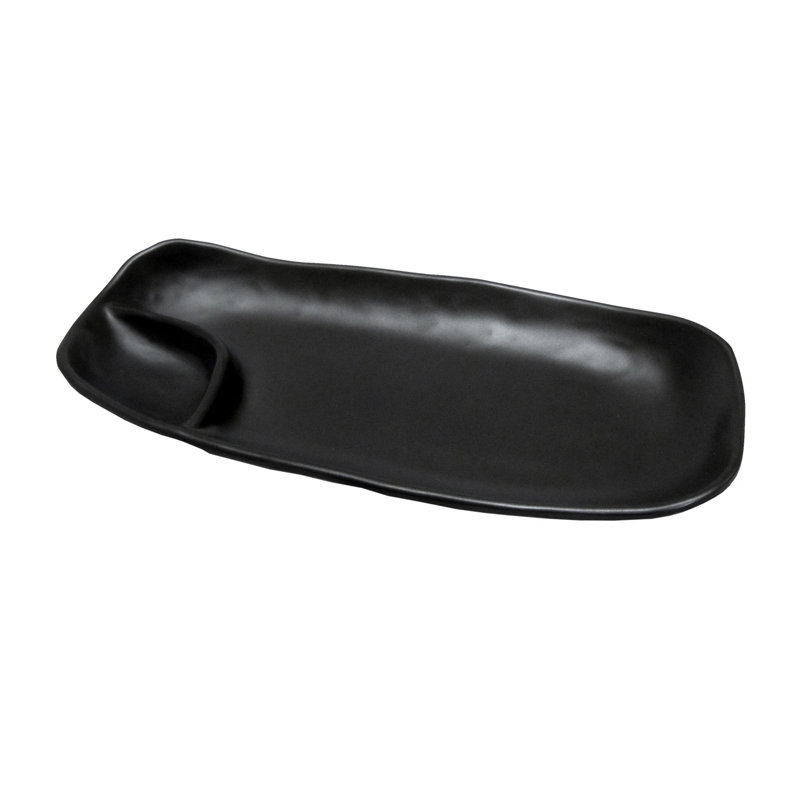Plat de service divisé en mélamine, H 0,75 po x l 7,5 po x P 4,5 po