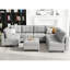 Ashbury Ivery 116.6'' U Shaped Couch Modular Polyester Blend Sectional Sofa with Cushions-46675918