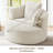 Lozena  49" Corduroy Upholstered Barrel Chair, Oversized Round Compression Chaise Lounge, No Assembly Required-1386477934-1407711378