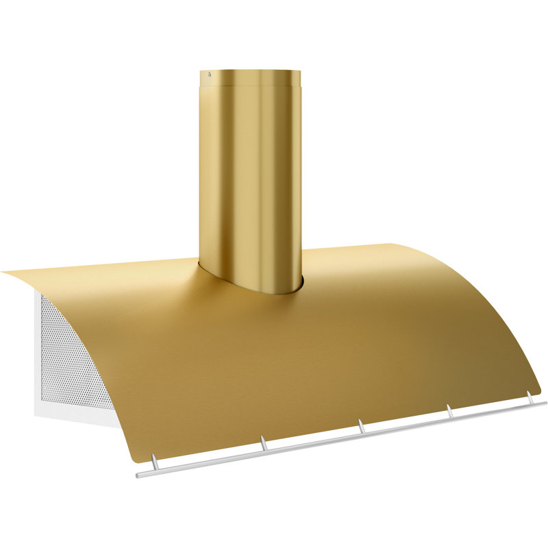 Zephyr Okeanito 48 in. Wall Mount Range Hood with LED Lights, Brushed Gold