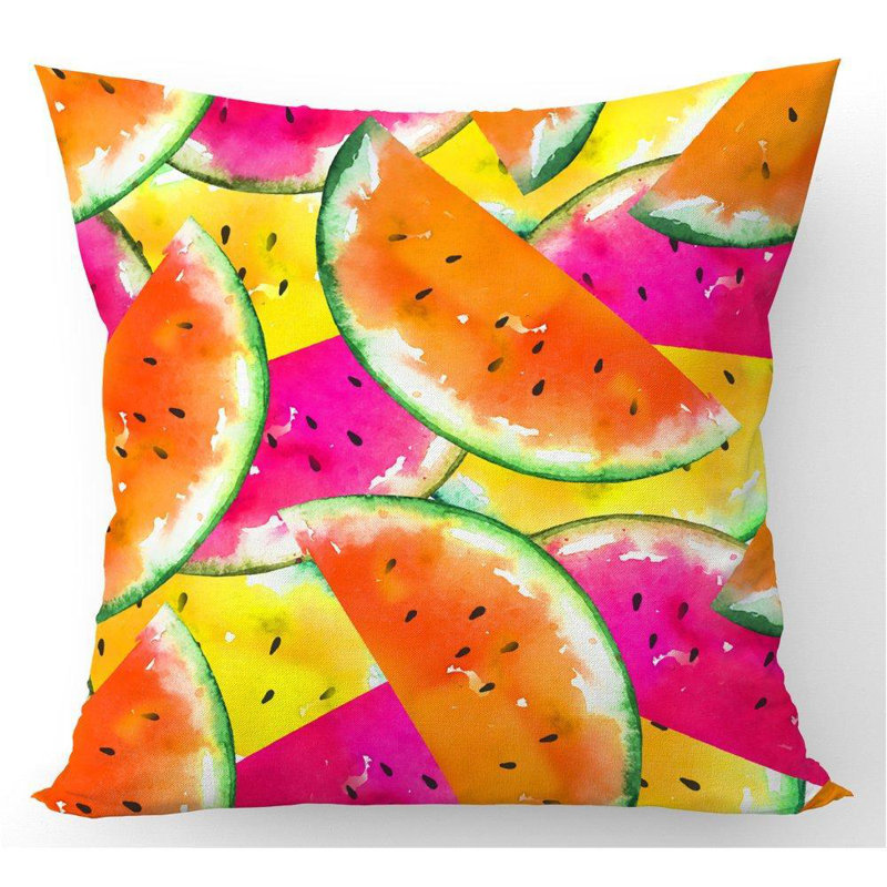 Liza WATERMELON DESIGN Square Throw Cushion