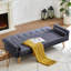 72" Mid-Century Style Linen Fabric Chesterfield Sofa 72".-1956438899