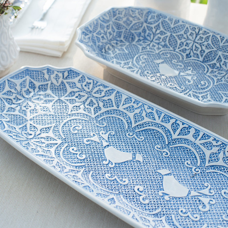 Uccello Blu Stoneware Platter