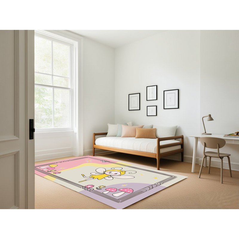 Tapis fantaisie East Urban Home, Rectangulaire 7 pi x 10 pi