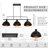 Niriyah 3 - Light Matte Black Kitchen Island Pendant