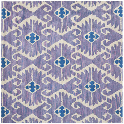 Kouerga bHand Tufted Wool Ikat Rug