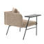 Chaise de loisir rembourrée avec table d'appoint intégrée et coussin lombaire-1941060370