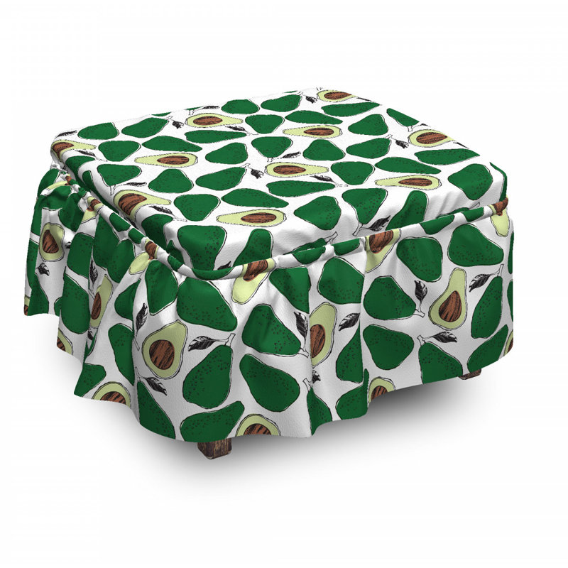 Housse pour repose-pieds doodles de tranches d’avocat
