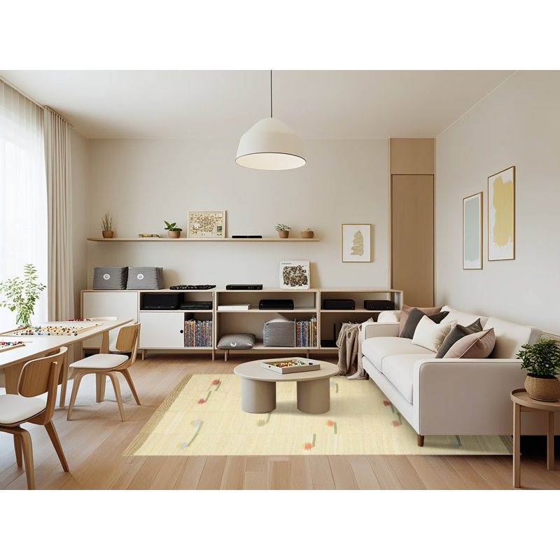 Surface beige contemporaine tapis, Rectangle 7 pi x 9 pi