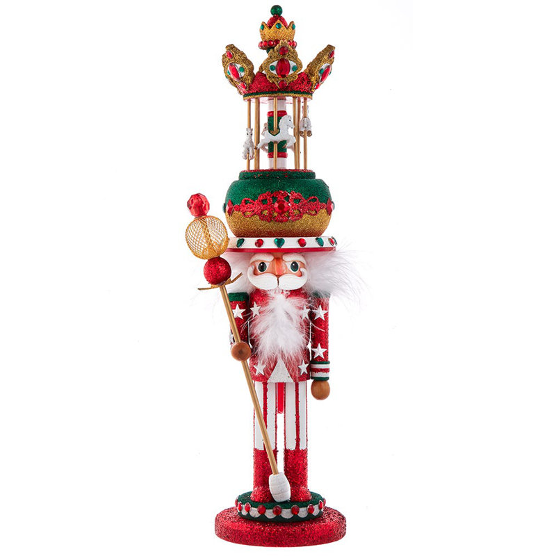 Kurt Adler Hollywood Musical Nutcracker, Carousel Hat, 18in