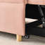 Chaise réglable rose moderne avec roulettes pour espaces de vie compacts-1872170830