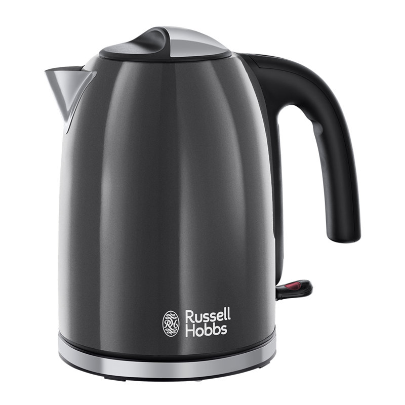 Russell Hobbs Electric Kettle 1.7L Coloured Stainless Steel, Grey