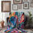 Rainbow Rhythm Radiance Throw Blanket-281909692