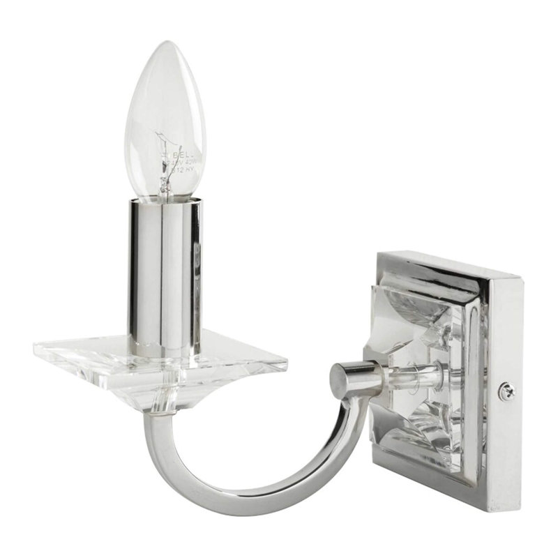 Zackery Armed Sconce, Polished Nickel