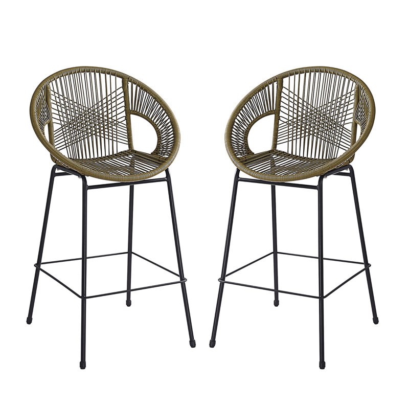 Tabouret de bar d'extérieur Ferrara, 2 pièces Ferrara, Vert