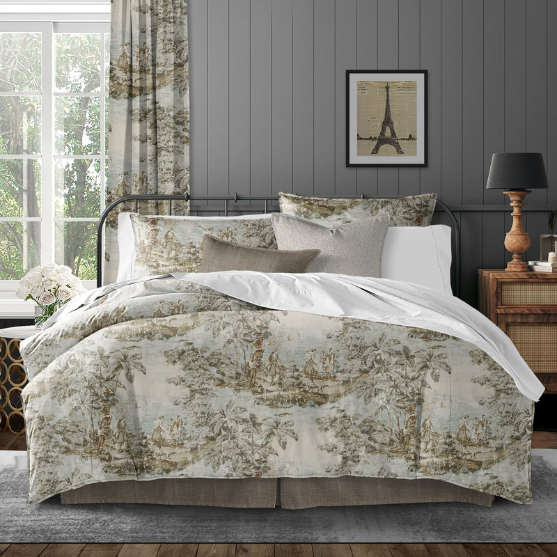French Countryside Beige/Ivory Linen Duvet Cover Set