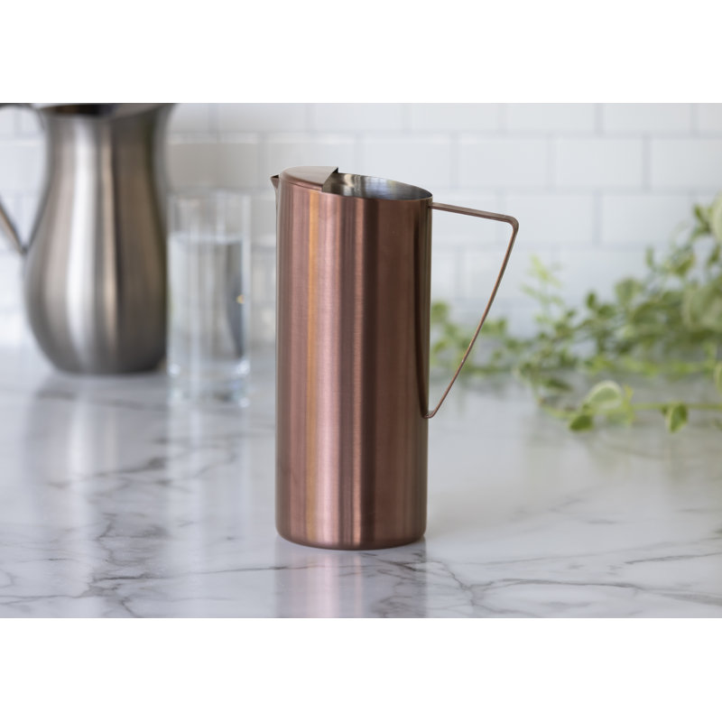Rose Gold 64 Oz Stainless Steel Pitcher with Handle