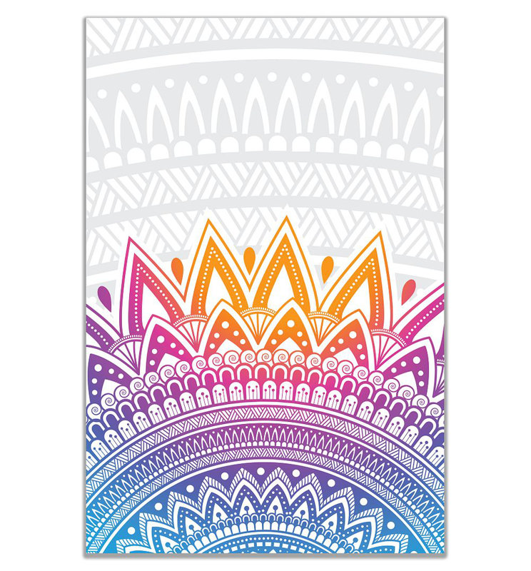 Mandala Spiritual Pattern - Wrapped Canvas Print, 46cm H x 31cm W