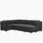 108.6" U-Shaped Sectional Sofa Bed With USB Ports, Power Sockets, Three Pillows