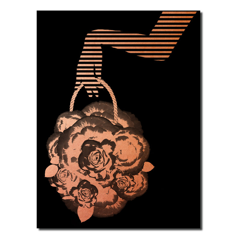 Gilt Mod XIX - impression d'art graphique, H 16 po x l 12 po x P 1 po