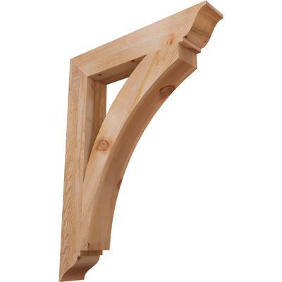 6"W x 36"D x 48"H Thorton Traditional Rough Sawn Bracket, Western Red Cedar