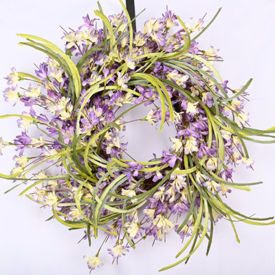 26" Faux Forsythia Floral Wreath for Front Door