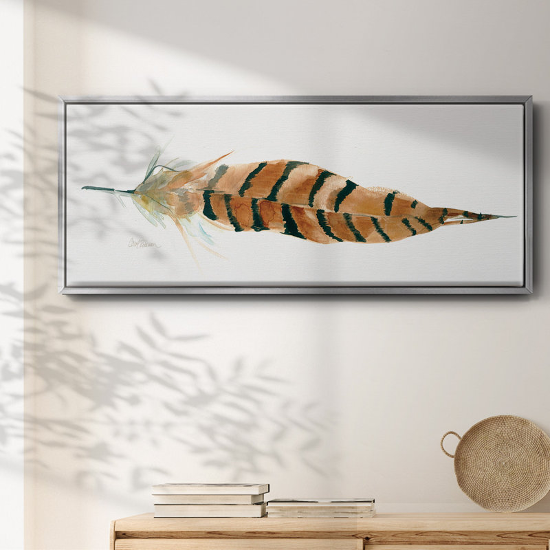 Tail Feather I- Framed Canvas, 20" H x 50" W