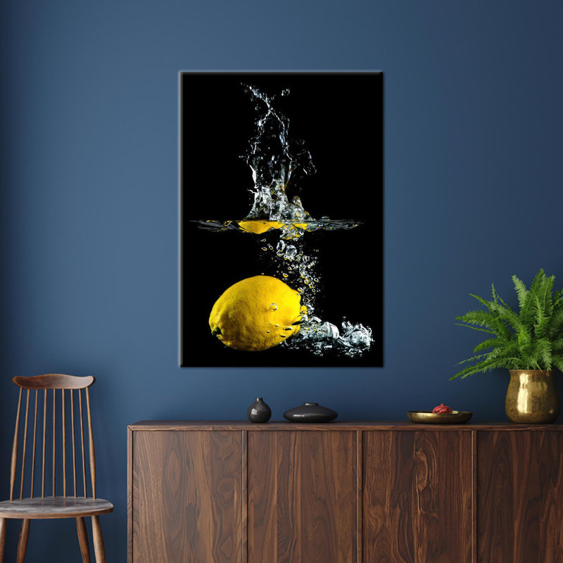 Modern Lemon Wall Hanging Art for Bedroom Decor and Kitchen Canvas Perfect as Housewarming or Bridesmaid Gift in Vibrant