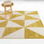 Tapis jaune à motif géométrique moderne Hailsham-1443508894