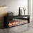 French minimalist simulated fire electric fireplace