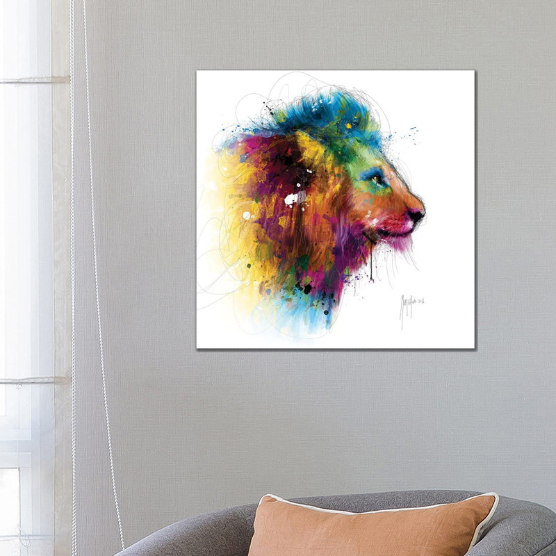 Jungle's King by Patrice Murciano - Wrapped Canvas Painting, 93.98 cm H x 93.98 cm W