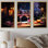 Curve Elegant Bourgogne Wine - art mural vin