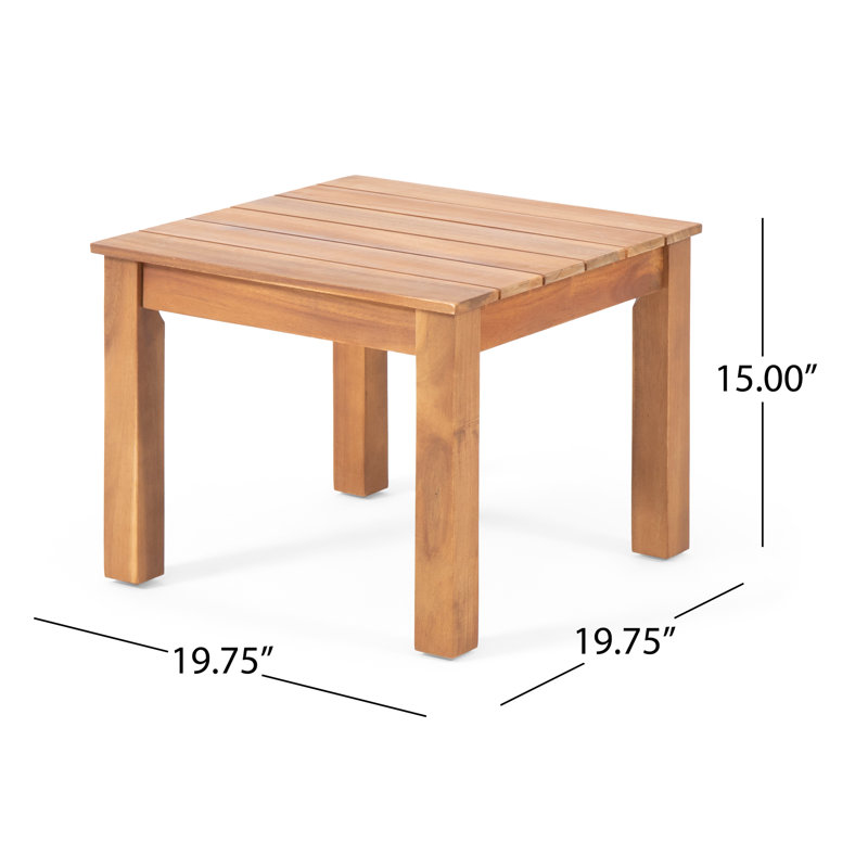 Table d'appoint en bois d'acacia Temecula, Brun