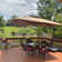 Gertha 9' x 12' Rectangular Double Top Cantilever Tilting Umbrella with Base and 360° Rotation