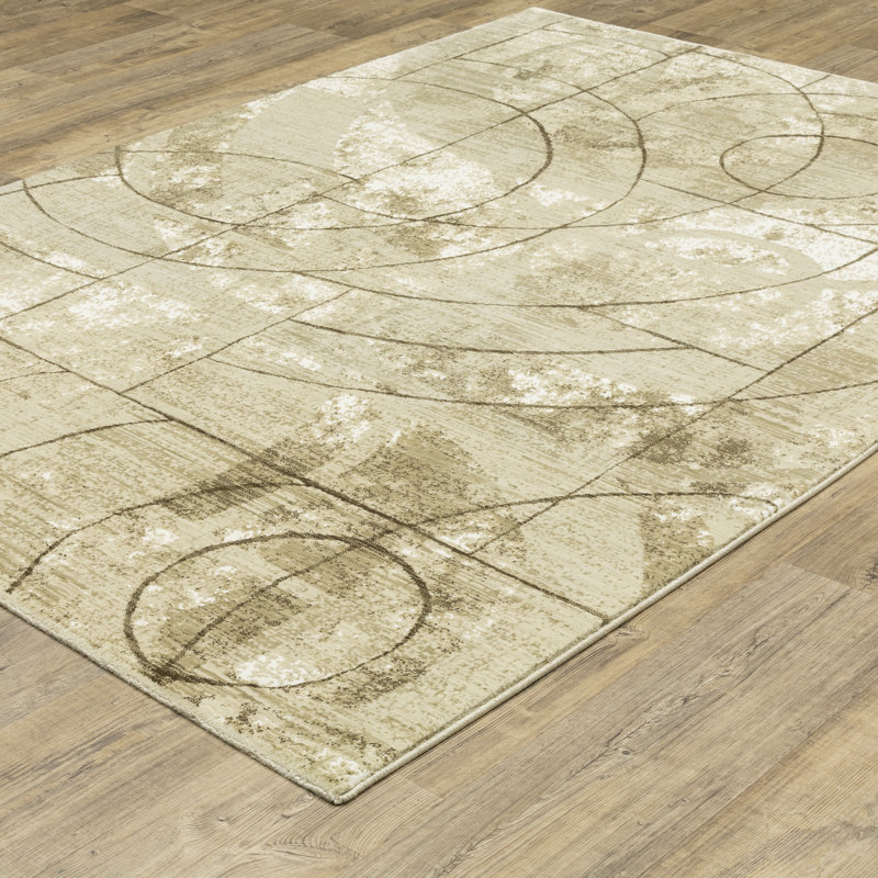 Borisav Geometric Indoor Rug, Rectangle 6'7" x 9'6"