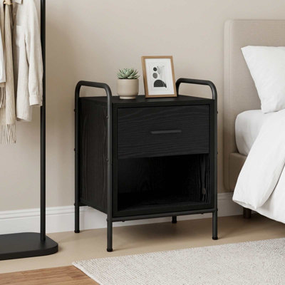 40 cm W Galvanised Steel Bedside Table