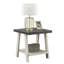 Table de bout contemporaine en bois bicolore gris anthracite et beige-484236721-484236735