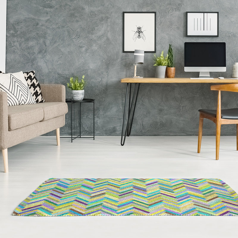 Tapis de zone en poly-vert chevrons, Rectangle 2 pi x 3 pi