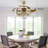 36 Inch LED Dimmable Ceiling Fan Light Chandelier