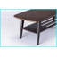 Table basse 47 po avec pieds en bois massif Bahamas Espresso Tablette inférieure ouverte pour le salon