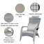 Chaise de patio à coussin gris-200920032