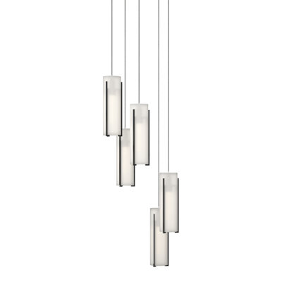 Luminaire suspendu cylindrique à 5 lumières Exos