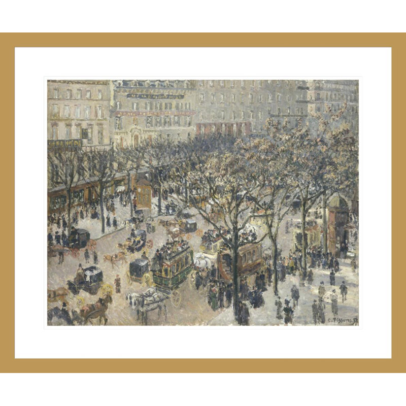«Boulevard des italiens Morning Sunlight» par Camille Pissarro, impression giclée sur cadre, H 23,5 po x l 28,03 po