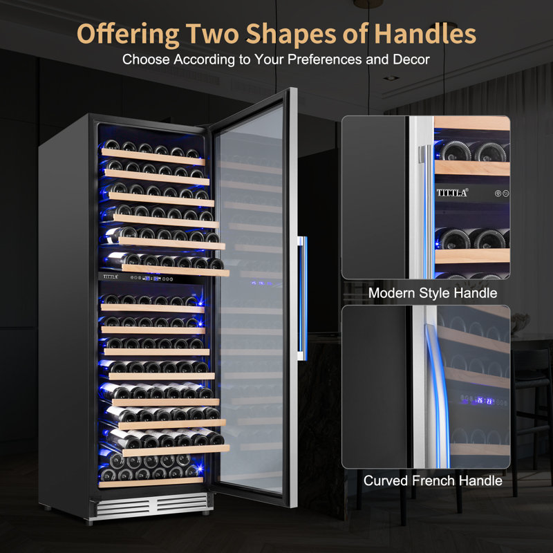 24" Dual Zone Stainless Steel Wine Cooler with Interior Lighting