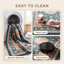 Tapis Granite2 traditionnel à médaillon délavé, style persan, bleu sarcelle, or et crème, lavable à la machine, antidérapant, à poils courts, pour l'intérieur et l'extérieur, adapté aux animaux domestiques, idéal pour le salon, la chambre, la salle à manger, l'entrée, le couloir ou le bureau.-638352193