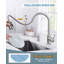 Robinet de cuisine en acier inoxydable à bec haut, mitigeur monocommande, douchette extractible, 3 jets et distributeur de savon-78722794