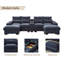 Canapé modulaire en chenille 6 places avec console et repose-pieds-1324368214